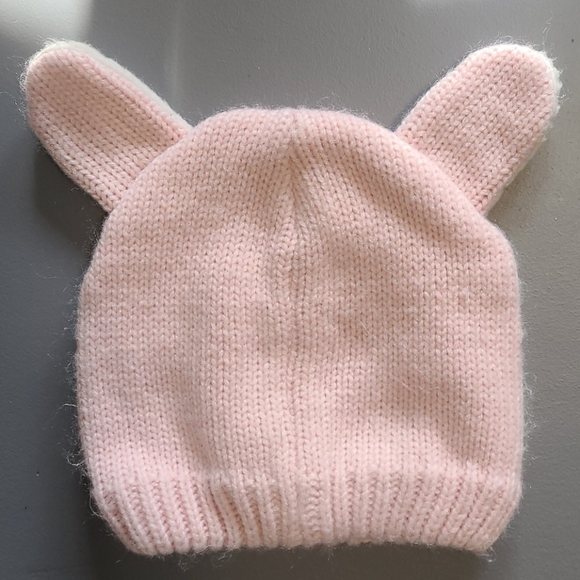 Pink Knitted Hat With Ears - Picture 2 of 3